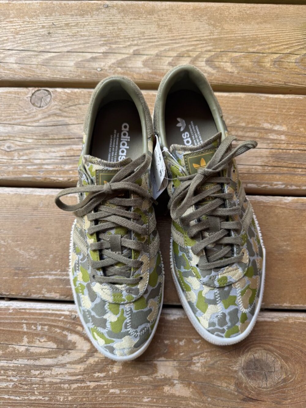 NWT RARE Adidas Sambarose Olive Green Camo Lace Up Sneakers in Women's 10.5